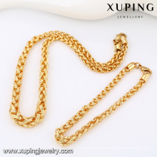 63813-Xuping Alibaba New Trendy Copper Gold Men Chain Jewelry Set